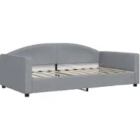 vidaXL Slaapbank 100x190 cm stof lichtgrijs