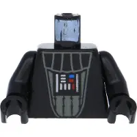 LEGO 1x torso minifiguur, zwart, Star Wars, Darth Vader, sw0004, sw0386, 973ps7c01