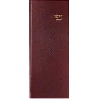 Brepols bureau agenda 2027 - SATURNUS LANG [0.111] - LIMA - Bureau agenda - 1 dag op 1 pagina - Dagoverzicht - Bordeaux - 13 x 33 cm