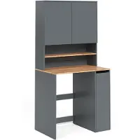 Vicco wasmachinekast Viktor Antraciet/Goudkleurig Eiken 93.6 x 88.2 cm 2 delen met plank, Model 61404
