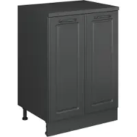 Vicco Keukenkast voor schuine wand R-Line, Antraciet landhuis, 60 cm zonder schuine kant met 2 deuren