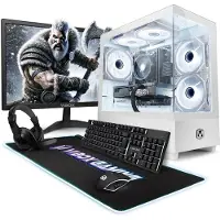 VIBOX Gaming PC Set - Ryzen 5 5500 - RTX 5060 - 16GB RAM - 1TB SSD - Windows 11 - WiFi 6 + Bluetooth 5.4 - 23" Monitor + Accessoires