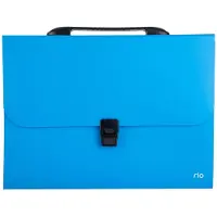Deli A4 kaart met handvat, 7 vakken, Rio serie, blauw