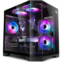 VIBOX Gaming PC - Ryzen 7 5700X - RX 9060 XT 8GB - 16GB RAM - 1TB SSD - Windows 11 - WiFi 6 + Bluetooth 5.4 - Waterkoeling
