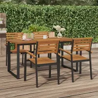 Prolenta Maison Exclusive - Tuintafel met U-vormige poten, 160x80x75 cm, massief acaciahout