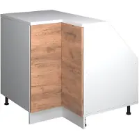 Vicco R-Line Hoekkeukenkast voor schuine wand – 75.6 cm met 1 deur, kastromp 60 cm diepte Krachtige eik goud