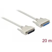 DeLOCK Serial Cable D-Sub 25 male to female 20 m