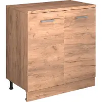 Vicco Keukenkast voor schuine wand R-Line, Goudkleurig Eiken, 80 cm zonder schuine kant met 2 deuren
