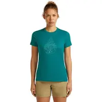 Icebreaker - Women's Merino 150 Tech Lite III S/S Hike Path - Merinoshirt S, tidal teal