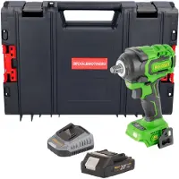 Procraft PWA18bb accu-slagmoersleutel 20 V 550 Nm 1/2" borstelloos + 1x accu 2,0 Ah + oplader + RHINO-gereedschapskoffer
