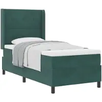 vidaXL Boxspring bed met hoofdeinde Donkergroen 90 x 200 cm Fluweel