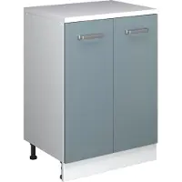 Vicco Keukenkast voor schuine wand R-Line, Blauw-grijs, 60 cm zonder schuine kant met 2 deuren