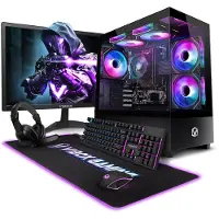 VIBOX Gaming PC Set - Ryzen 3 3200G - Onboard Videokaart - 16GB RAM - 500GB SSD - Windows 11 - WiFi 6 + Bluetooth 5.4 - 22" Monitor + Accessoires