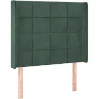 vidaXL Hoofdbord met randen 83x16x118/128 cm fluweel groen