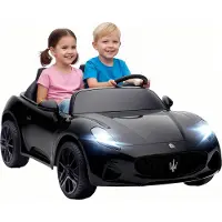 AIYAPLAY Elektrische kinderauto Kunststof, Metaal 120L x 72B x 50H cm Zwart