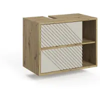 Vicco Wastafelonderkast Viola Artisanaal eiken 80 x 60 cm, Model 60726