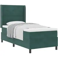 vidaXL Boxspring bed met hoofdeinde Donkergroen 100 x 200 cm Fluweel