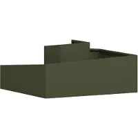 vidaXL Plantenbak Olijfgroen 100 x 100 x 50 cm Koudgewalst staal
