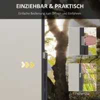 HAUSS SPOLE Zijmarkies - Uitschuifbare Privacybescherming - 300 x 140 cm - Polyester - Lichtgrijs - Tuin en Balkon
