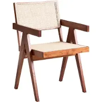 Beliani WESTBROOK - Eetkamerstoel - Bruin - Rubberhout