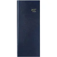 Brepols bureau agenda 2027 - SATURNUS LANG [0.111] - LIMA - Bureau agenda - 1 dag op 1 pagina - Dagoverzicht - Blauw - 13 x 33 cm