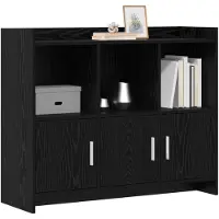 vidaXL Dressoir Zwart eiken 98,5 x 33 x 80 cm Bewerkt hout