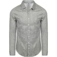 Desoto Slim Fit Jersey overhemd groen, Gestreept