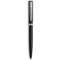 Waterman Impression Balpen | Medium Punt met Blauwe Inktvulling | Zwarte Lak met Palladium-Gecoate Afwerking | Geschenkdoos