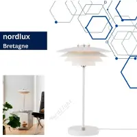 Nordlux Tafellampe , Bretagne, Wit, Woonkamer, Metaal, Scandinavisch