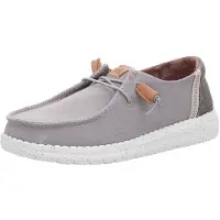 HeyDude Instappers Dames Wendy Grijs Textiel Size 42