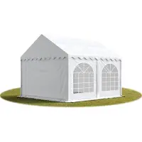 TOOLPORT Partytent 3x3 m, PVC 750, met Grondframe, wit
