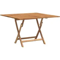vidaXL Tuintafel inklapbaar 110x110x75 cm massief teakhout