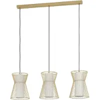 Eglo 3-lichts hanglamp Maseta goud