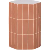 Woood Plu Decoratieve Bijzettafel - Keramiek - Oudroze - 54x38x32