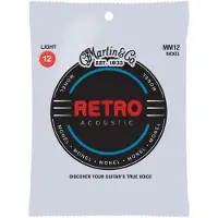 Martin Retro Akoestische MM12 Lichte Gitaren Snaren, Monel Nikkel