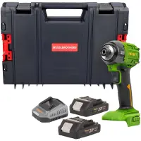 Procraft PS22bb accu-slagmoersleutel 20 V 230 Nm 1/2" borstelloos + 2x accu 2,0 Ah + oplader + RHINO-gereedschapskoffer