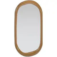 Woood Norea Passpiegel 120 cm - Hout - Hoogglans Honinggeel - 180x80x5