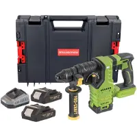 Procraft PHA30bb accuboormachine 20 V 2,8 J SDS plus Brushless + 2x accu 2,0 Ah + oplader + RHINO gereedschapskoffer