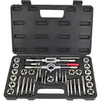 AW Tools - Set van schroefdraadgaten, staal (verpakking van 40 stuks), AW3071 (universele maat) (zilver)