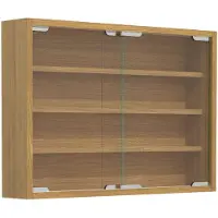 VCM AgisaM glazen vitrines wandmontage 2 schuifdeuren beuken decor.