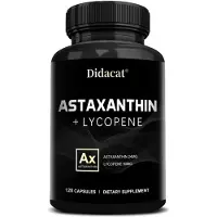 Didacat Astaxanthine 24 mg + Lycopeen 50 mg (120 capsules) Voedingssupplement, Hart, Bloedsomloop, Huid, Ogen, Gewrichten, Hartgezondheid, Prostaat