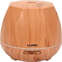 LUND 66903 Aroma Diffuser & Luchtbevochtiger - 500 ml - Aromatherapie - Met Afstandsbediening - LED Verlichting - Houtlook Licht Eiken - 12W
