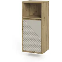 Vicco Halfhoge kast Viola, Artisanaal eiken/Kasjmier, 37.8 x 80 cm