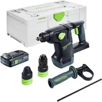 Festool KHC 18 EB-Basic accu combihamer 18 V 2,6 J SDS-Plus Brushless + 1x accu 4.0 Ah + Systainer - zonder lader