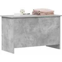 vidaXL Opbergkist met opslag Betongrijs 80 x 40 x 50 cm Bewerkt hout