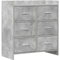 vidaXL Dressoir Betongrijs 75 x 33 x 80 cm Bewerkt hout