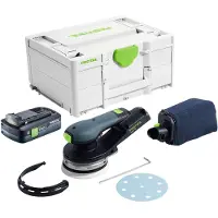 Festool ETSC 2 125-Basic accu-excentrische schuurmachine 18 V 125 mm borstelloos + 1x accu 4,0 Ah + Systainer - zonder oplader