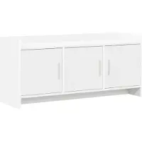 vidaXL TV Kast 102 x 33 x 47 cm Wit Bewerkt hout