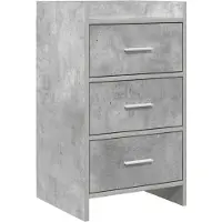 vidaXL Nachttafels Betongrijs 40 x 36 x 70 cm Bewerkt hout