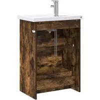 vidaXL Badkamerkastset, gerookt eikenhout, 61 x 40 x 84,5 cm